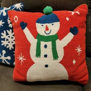 WONDERSHOP Holiday Chenille Snowman Throw Pillow